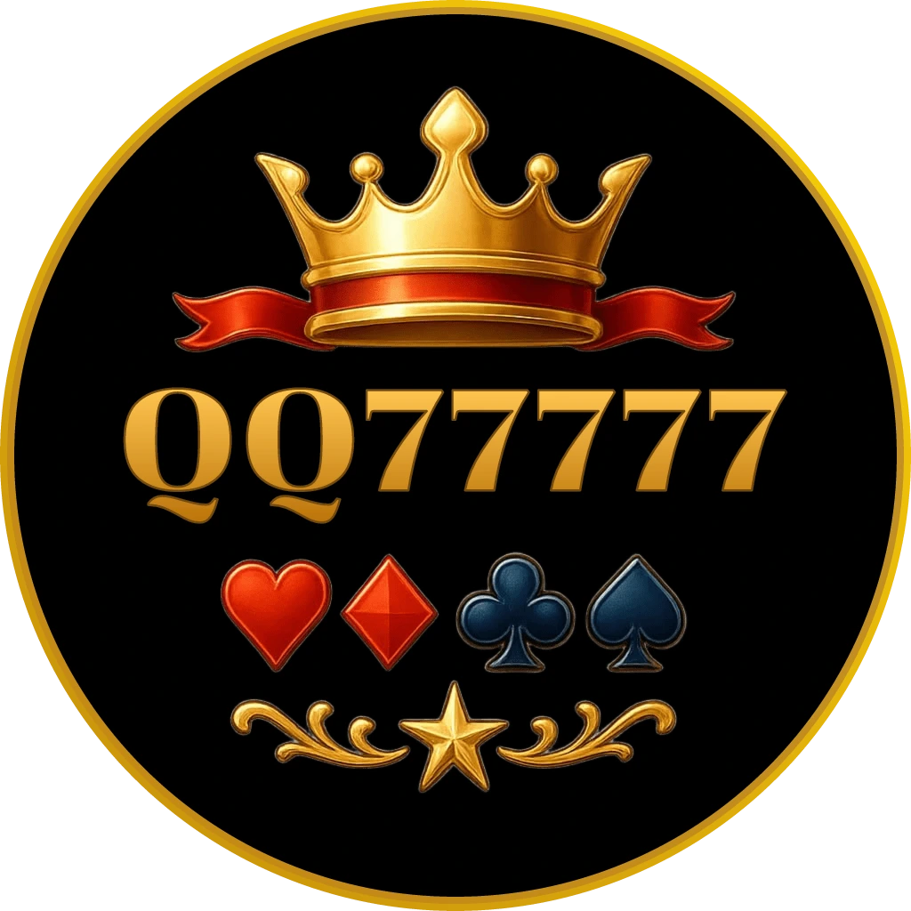 A confident casino dealer surrounded by flying chips and glowing shapes representing secure and engaging live casino games at QQ77777 Bangladesh